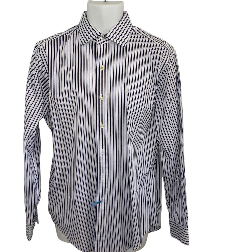 Vintage Polo by Ralph Lauren Purple and Blue Striped Dress Shirt.